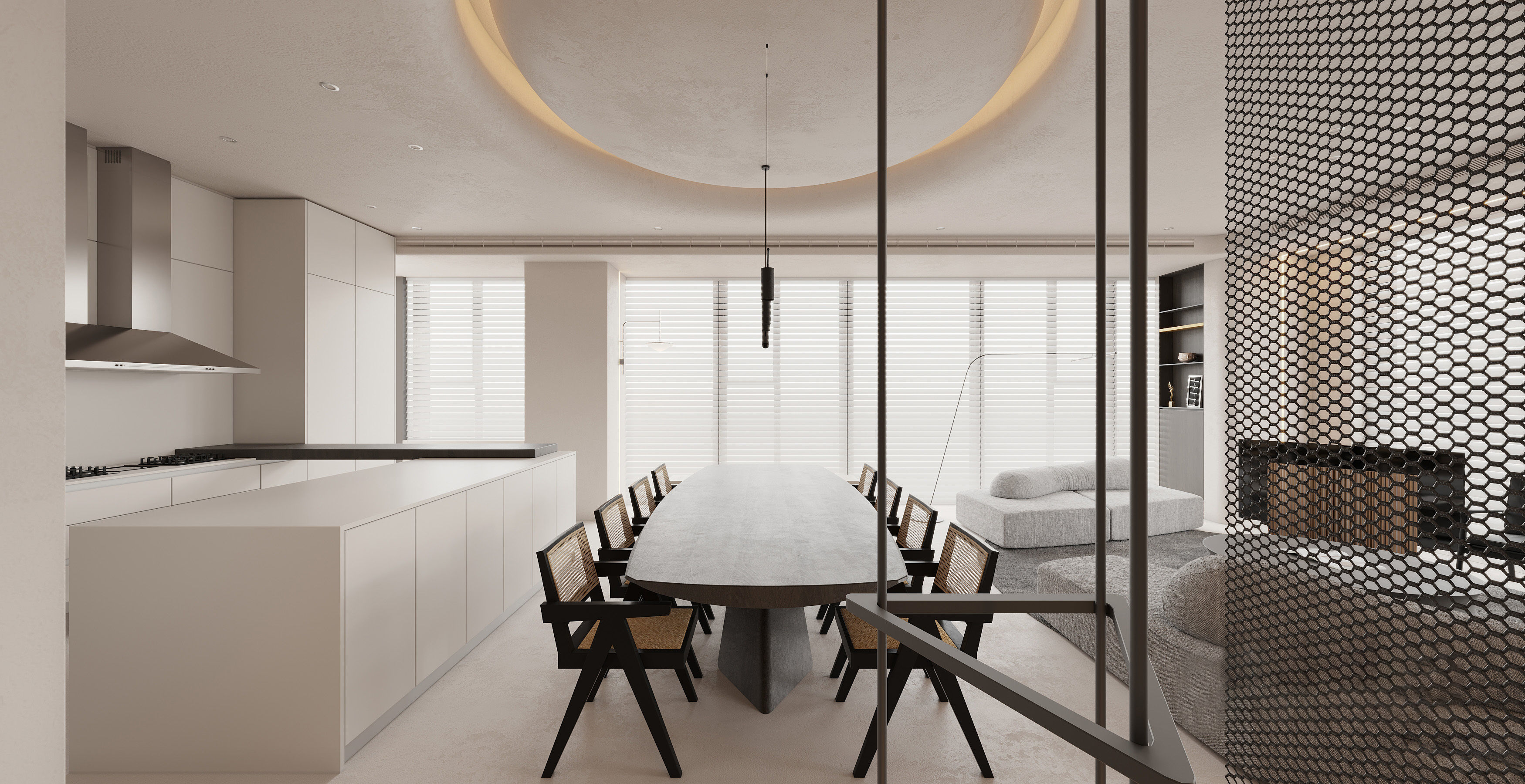 Living Room Interior Scene for 3DMAX and Corona Renderer  3D model_1