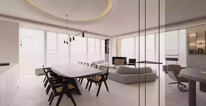 Living Room Interior Scene for 3DMAX and Corona Renderer 