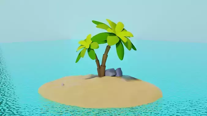 Stylized Palm Tree 3D model
