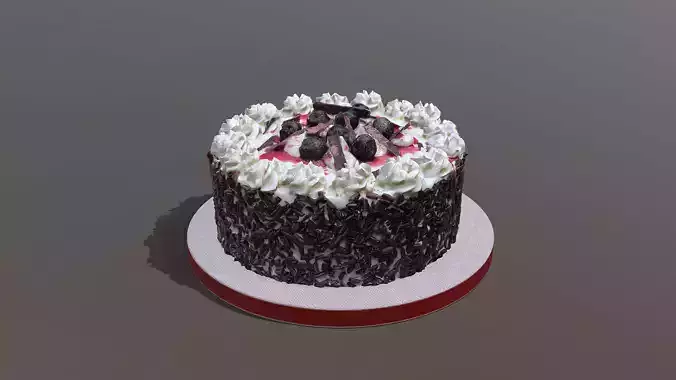 Black Forest Gateau Low-poly 3D model