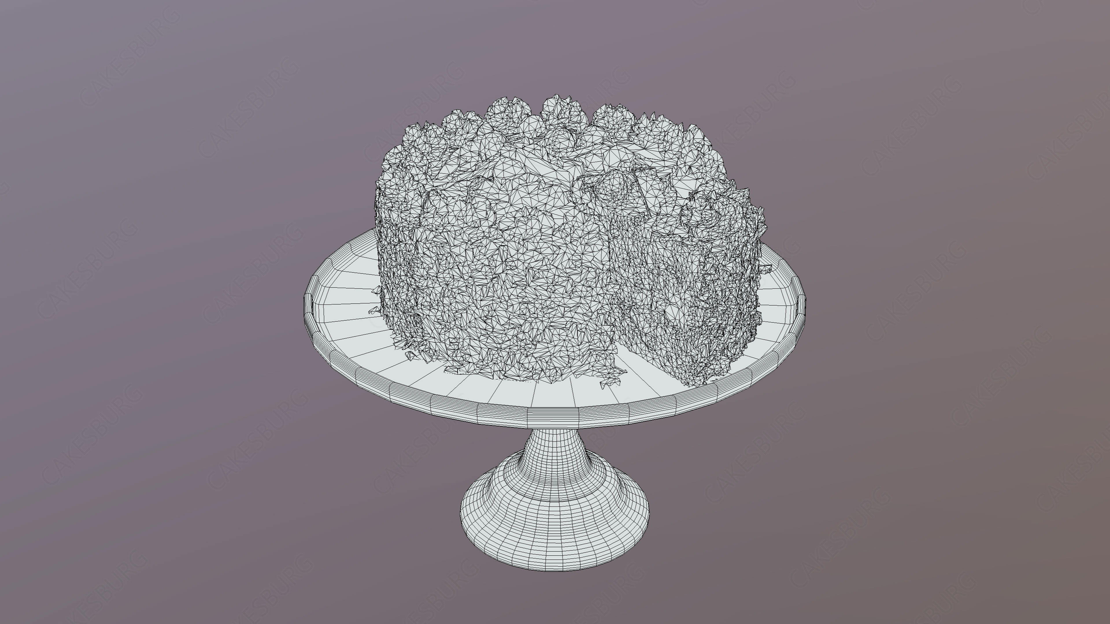 Sliced Black Forest Gateau Low-poly 3D model_5