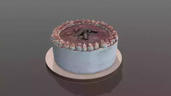 Tiramisu Cake Low-poly 3D model