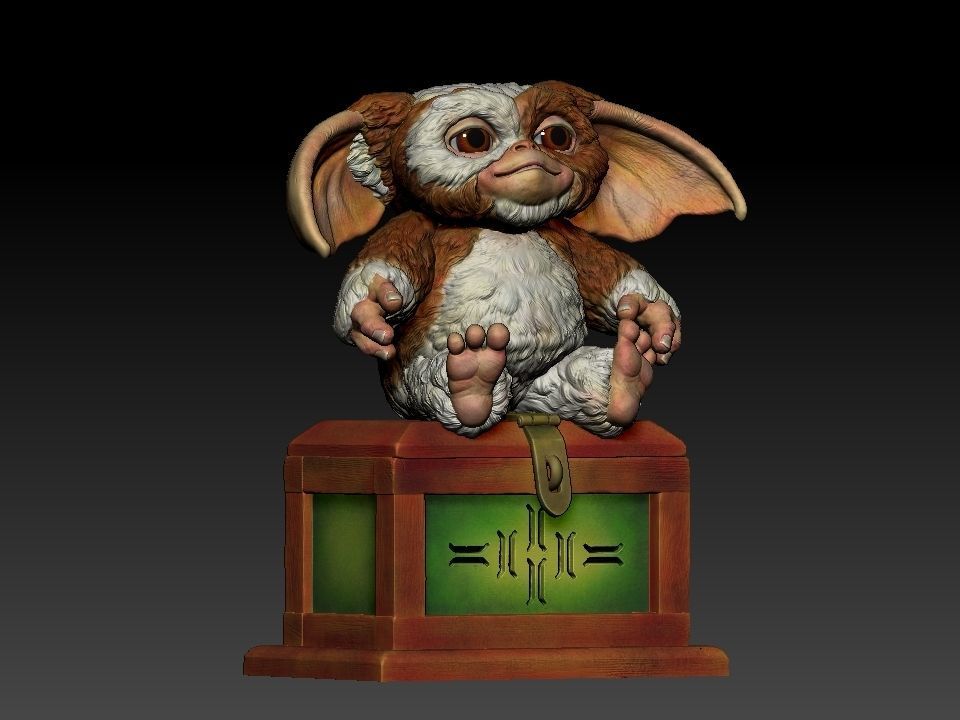 Gizmo teddy bear 3D print model_3