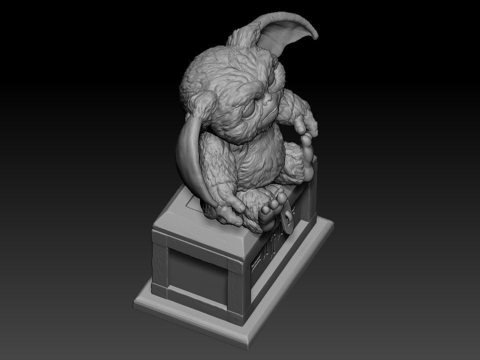 Gizmo teddy bear 3D print model_58