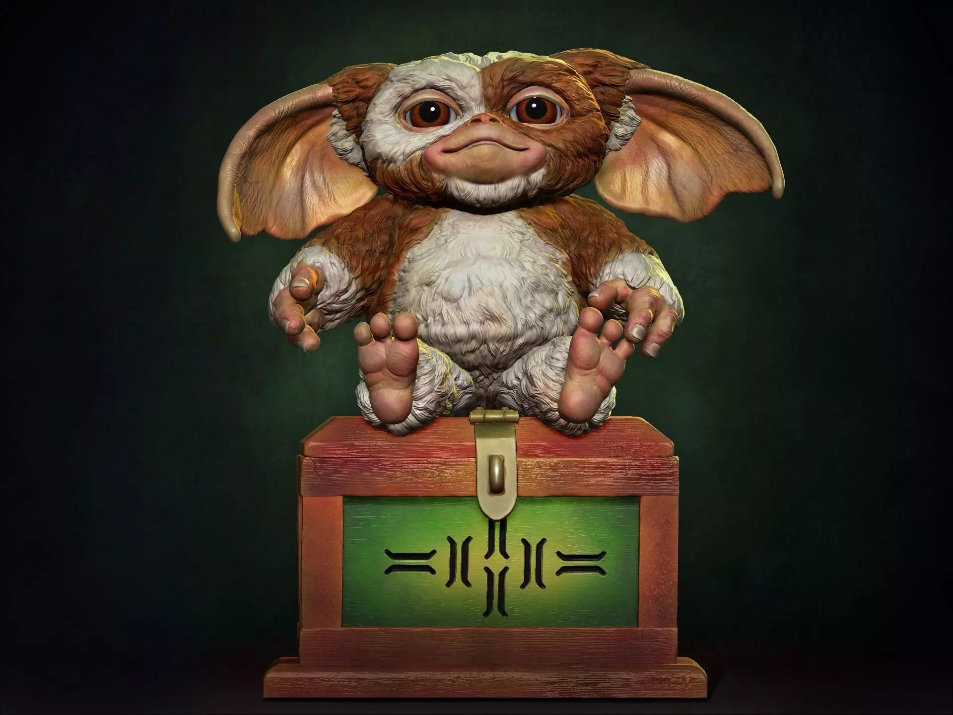 Gizmo teddy bear 3D print model_0