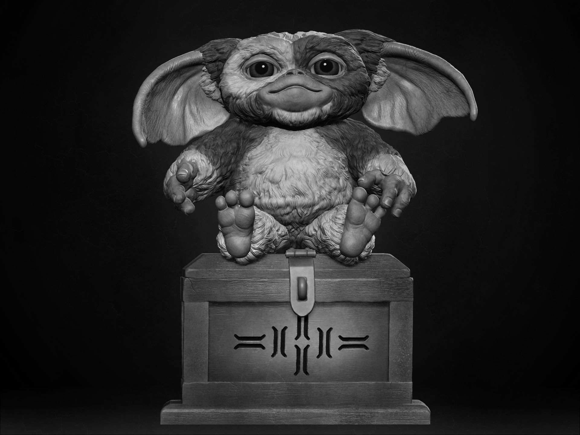 Gizmo teddy bear 3D print model_1