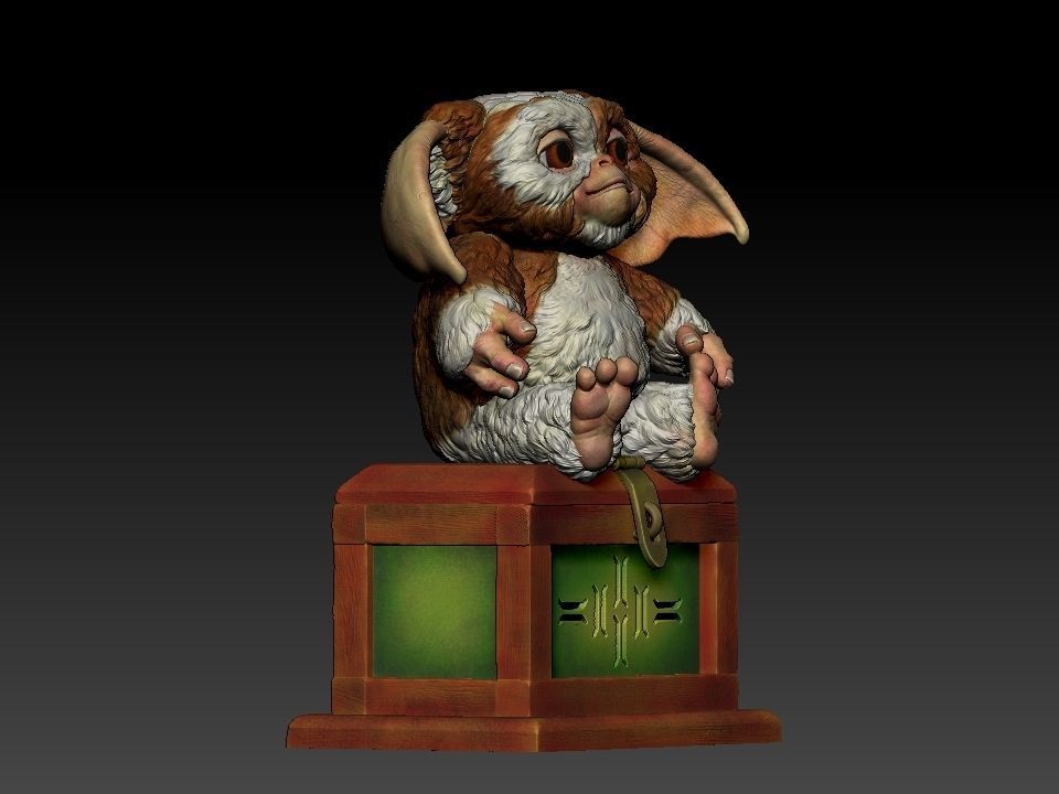 Gizmo teddy bear 3D print model_5