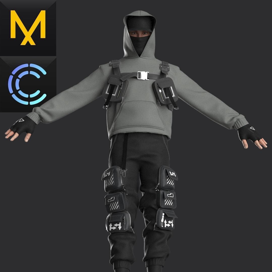 New Outfit Male OBJ mtl FBX ZPRJ 3D model_1