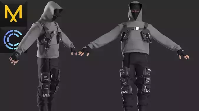 New Outfit Male OBJ mtl FBX ZPRJ