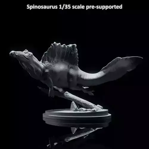 Spinosaurus swimming 1-35 scale pre-supported dinosaur