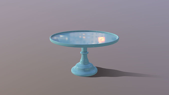 Mosser Glass Georgia Blue Cake Stand Low-poly 3D model