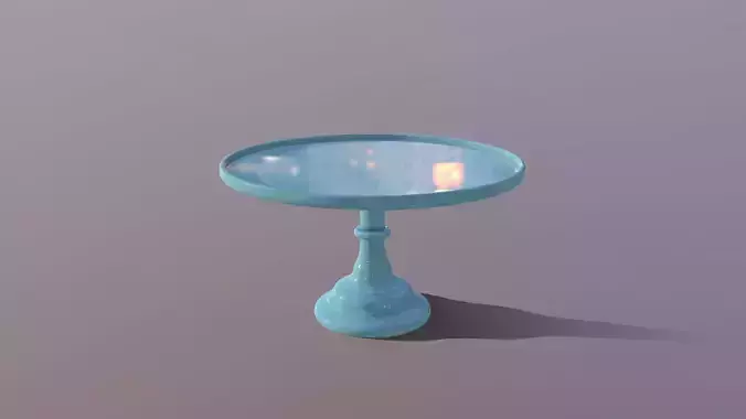 Mosser Glass Georgia Blue Cake Stand Low-poly 3D model