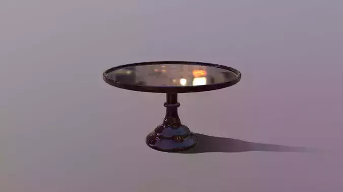 Mosser Glass Black Raspberry Cake Stand Low-poly 3D model