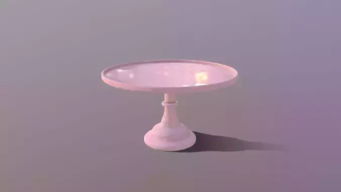 Mosser Glass Crown Tuscan Cake Stand Low-poly 3D model