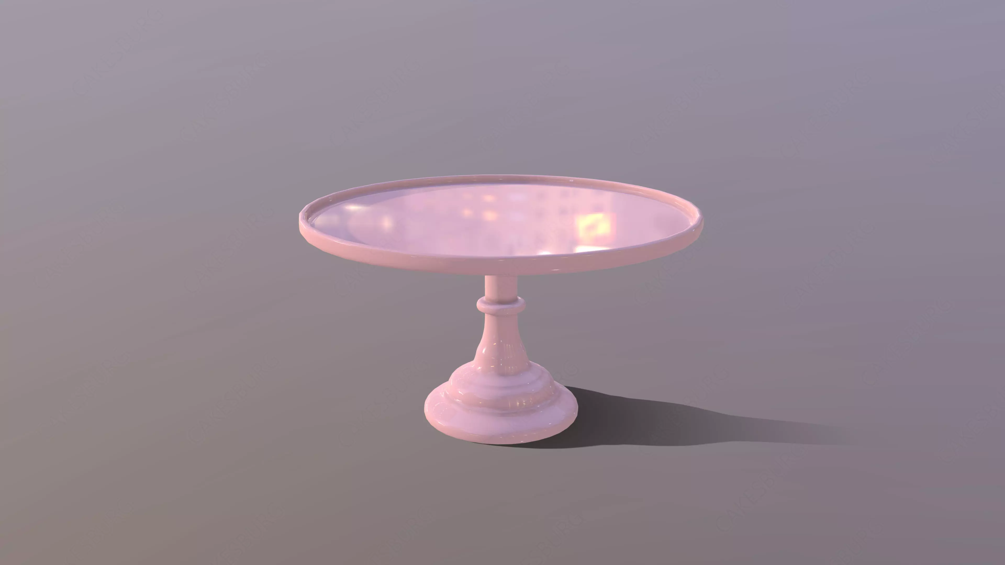 Mosser Glass Crown Tuscan Cake Stand Low-poly 3D model_0