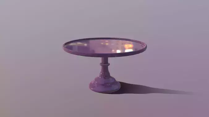 Mosser Glass Egg Plant Cake Stand Low-poly 3D model