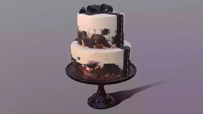 Elegant Silky Cinnamon Wedding Cake