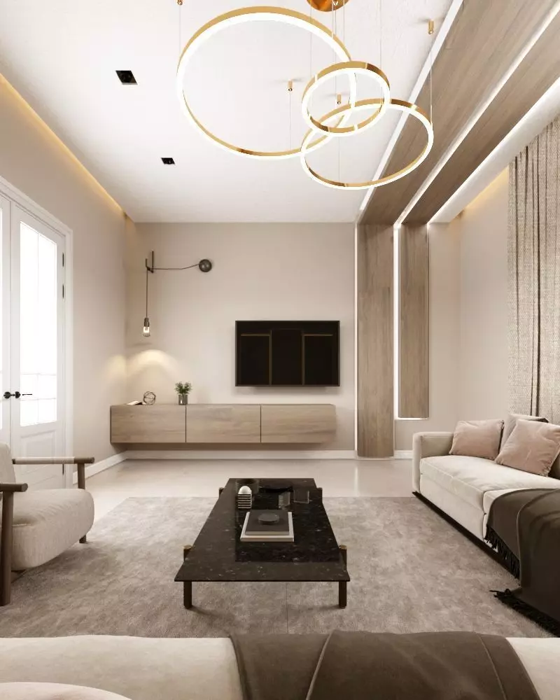 modern living room 3D model