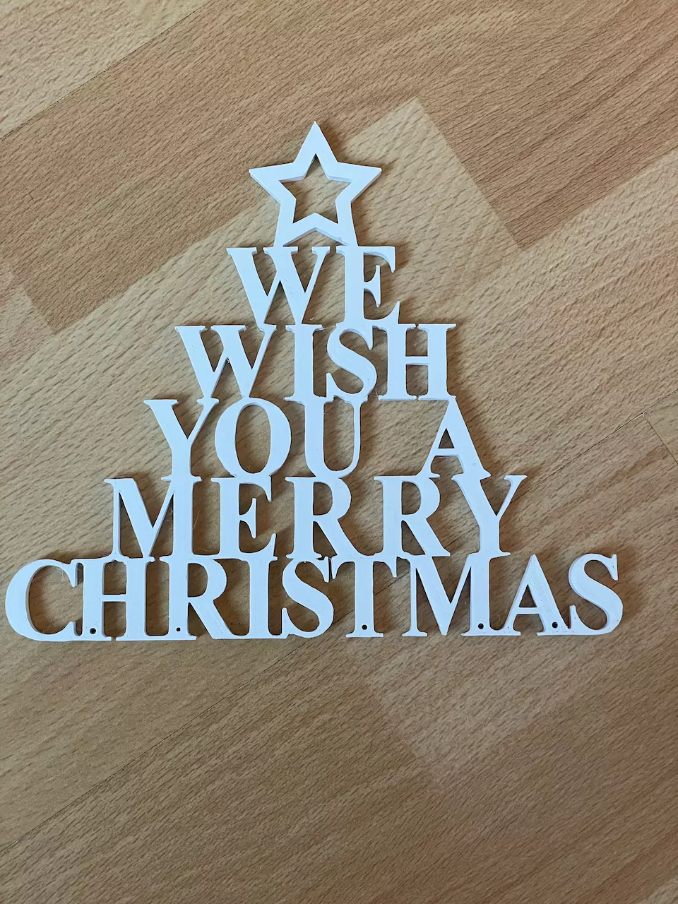 We Wish You a Merry Christmas tree decoration 3D print model_0