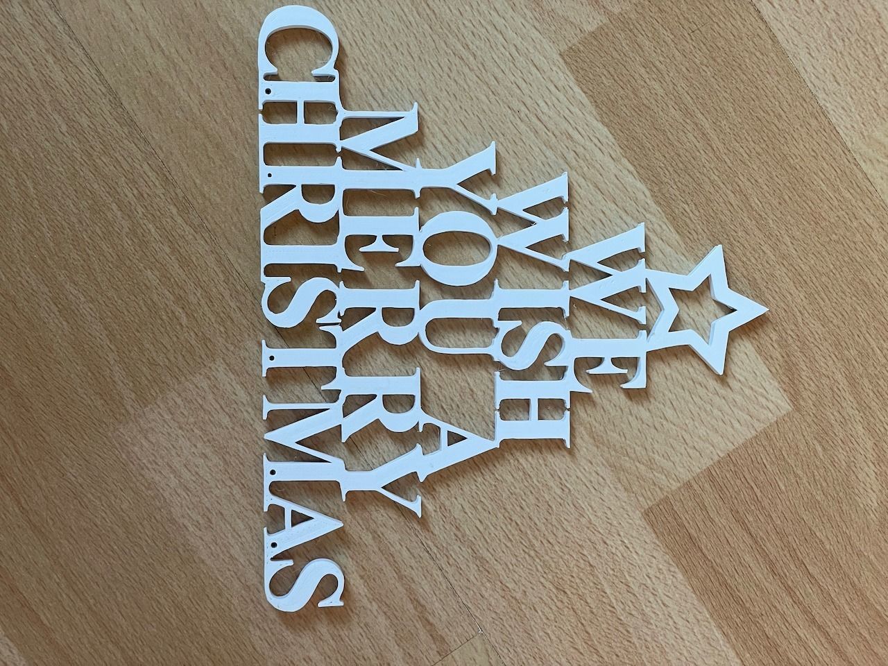 We Wish You a Merry Christmas tree decoration 3D print model_1