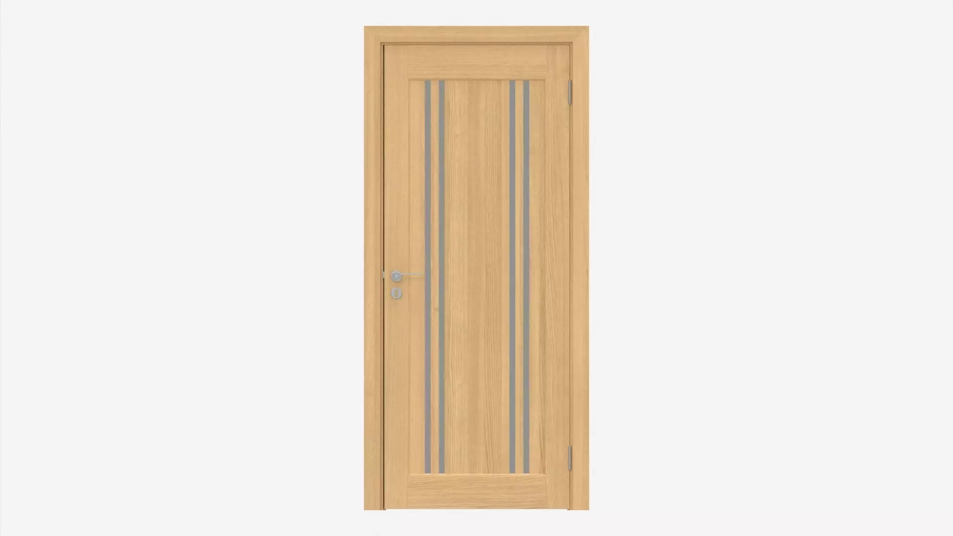 Modern Wooden Interior Door with Furniture 001 3D model_0