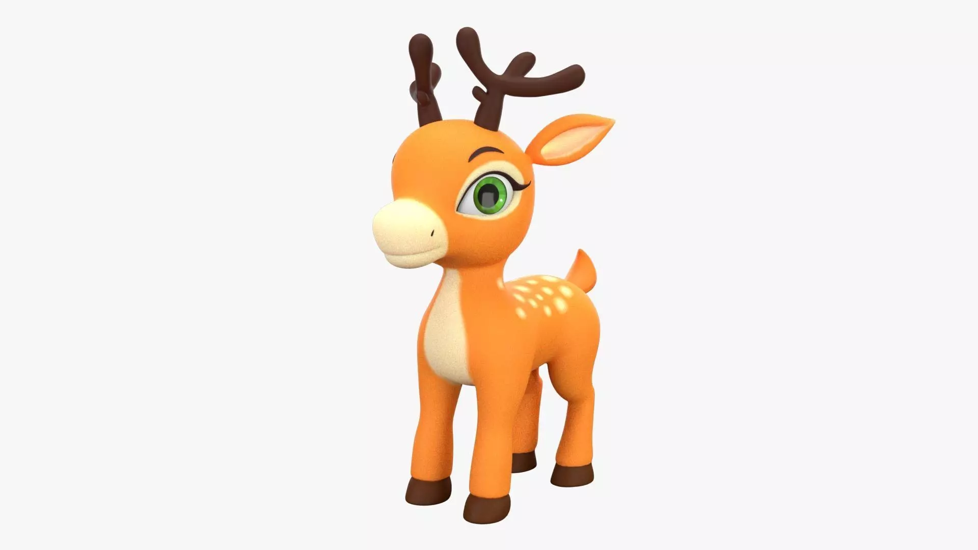 Cartoon Deer Low-poly 3D model_0