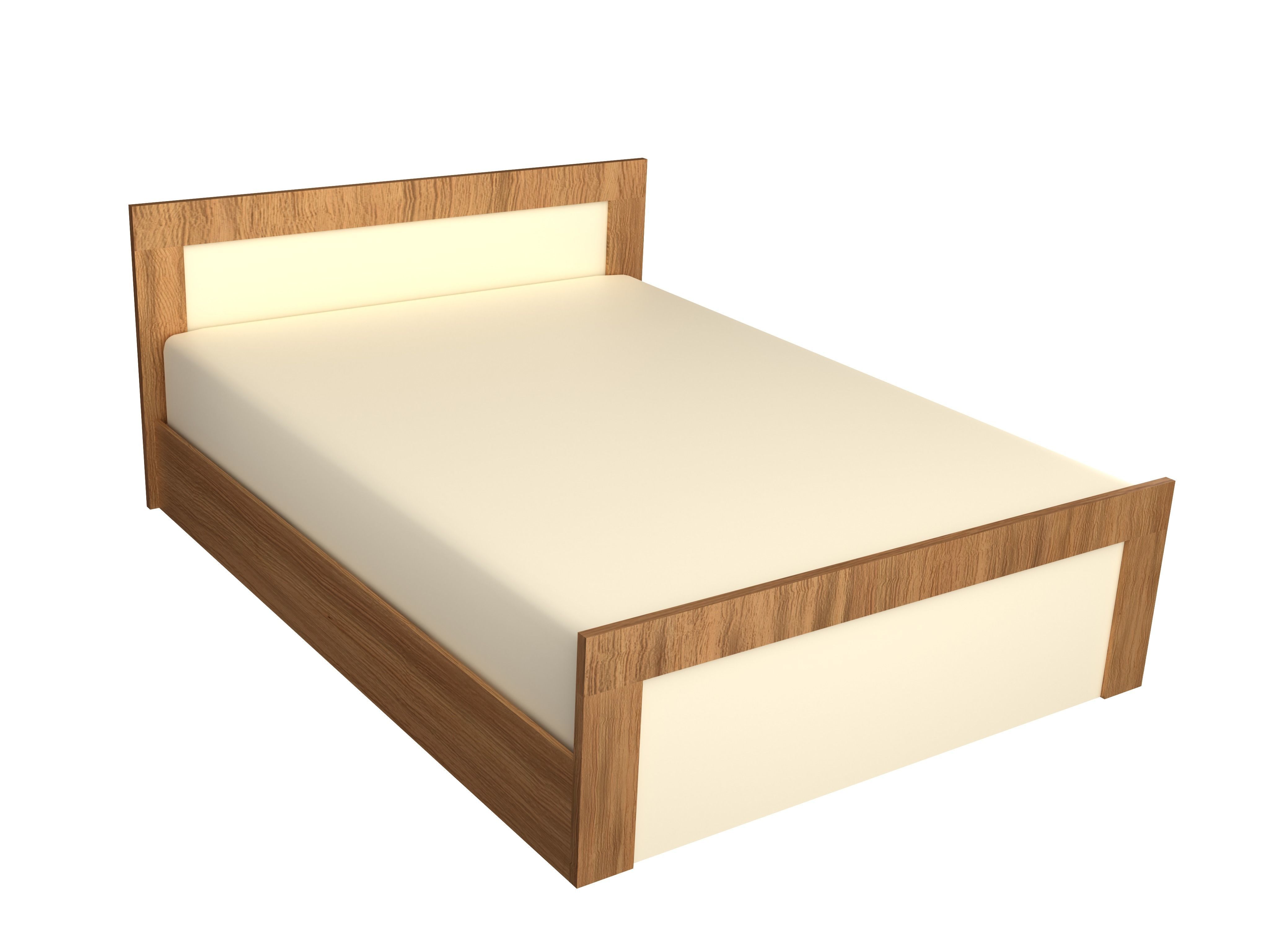 Bedroom furniture set Low-poly 3D model_10