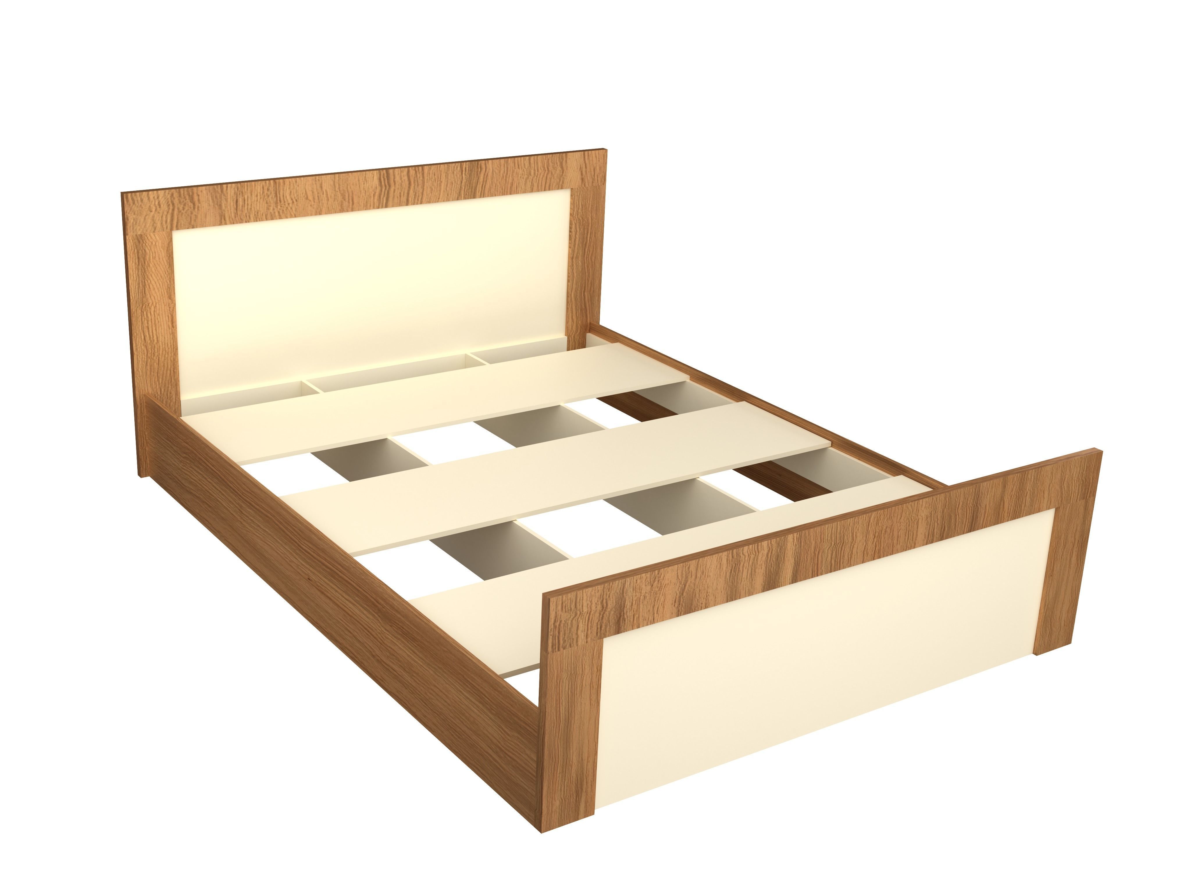 Bedroom furniture set Low-poly 3D model_11