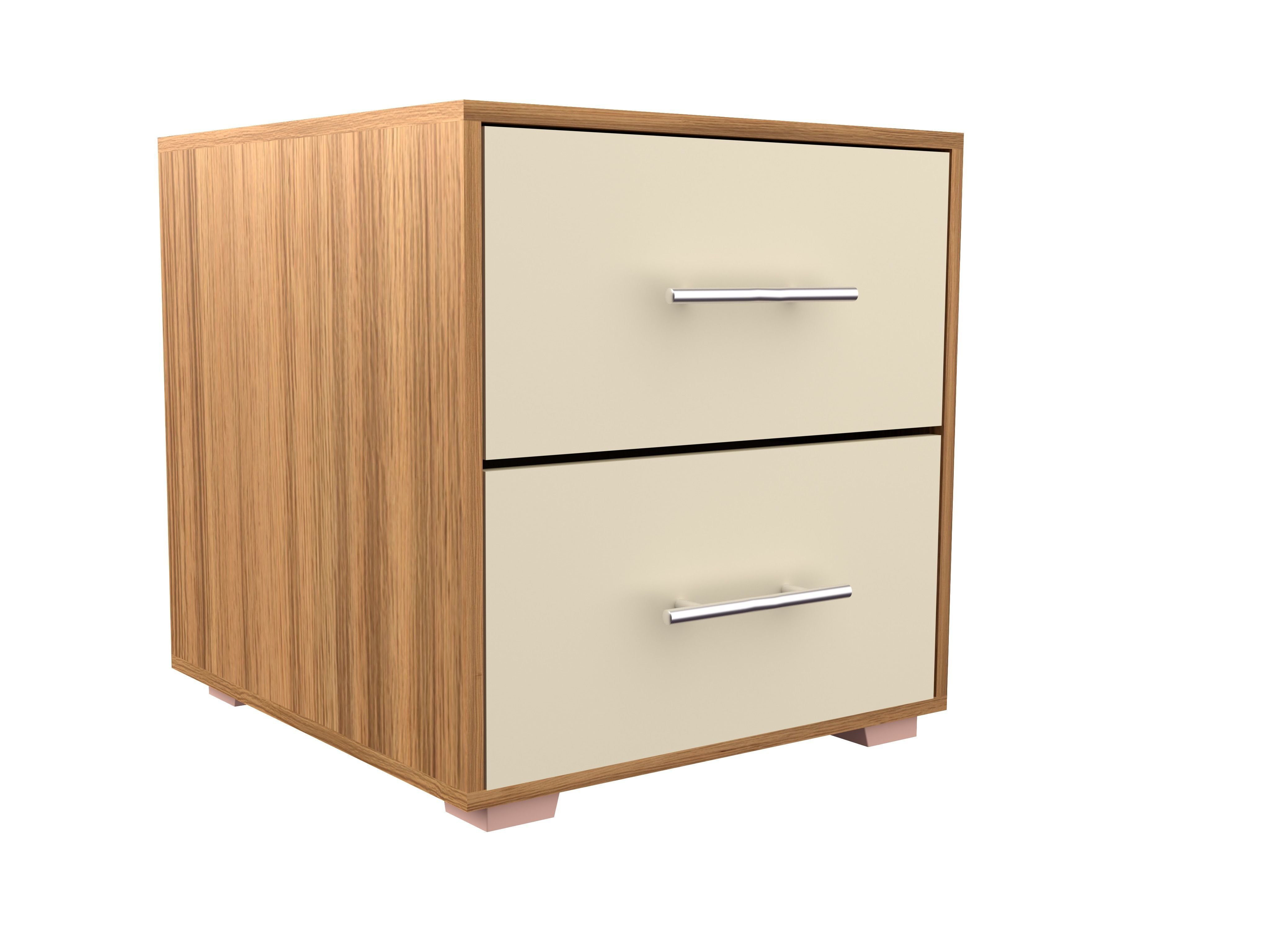 Bedroom furniture set Low-poly 3D model_2