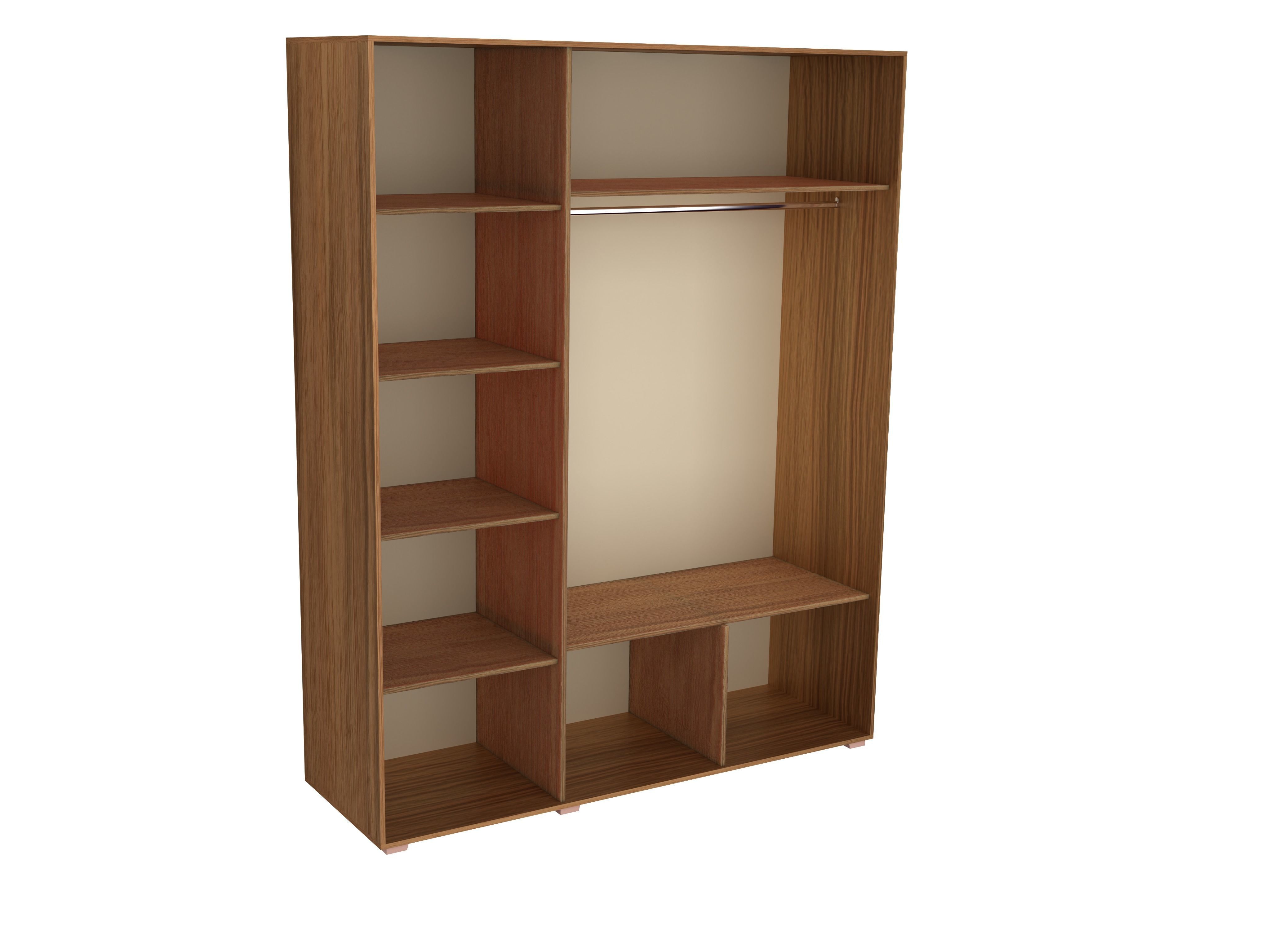 Bedroom furniture set Low-poly 3D model_6