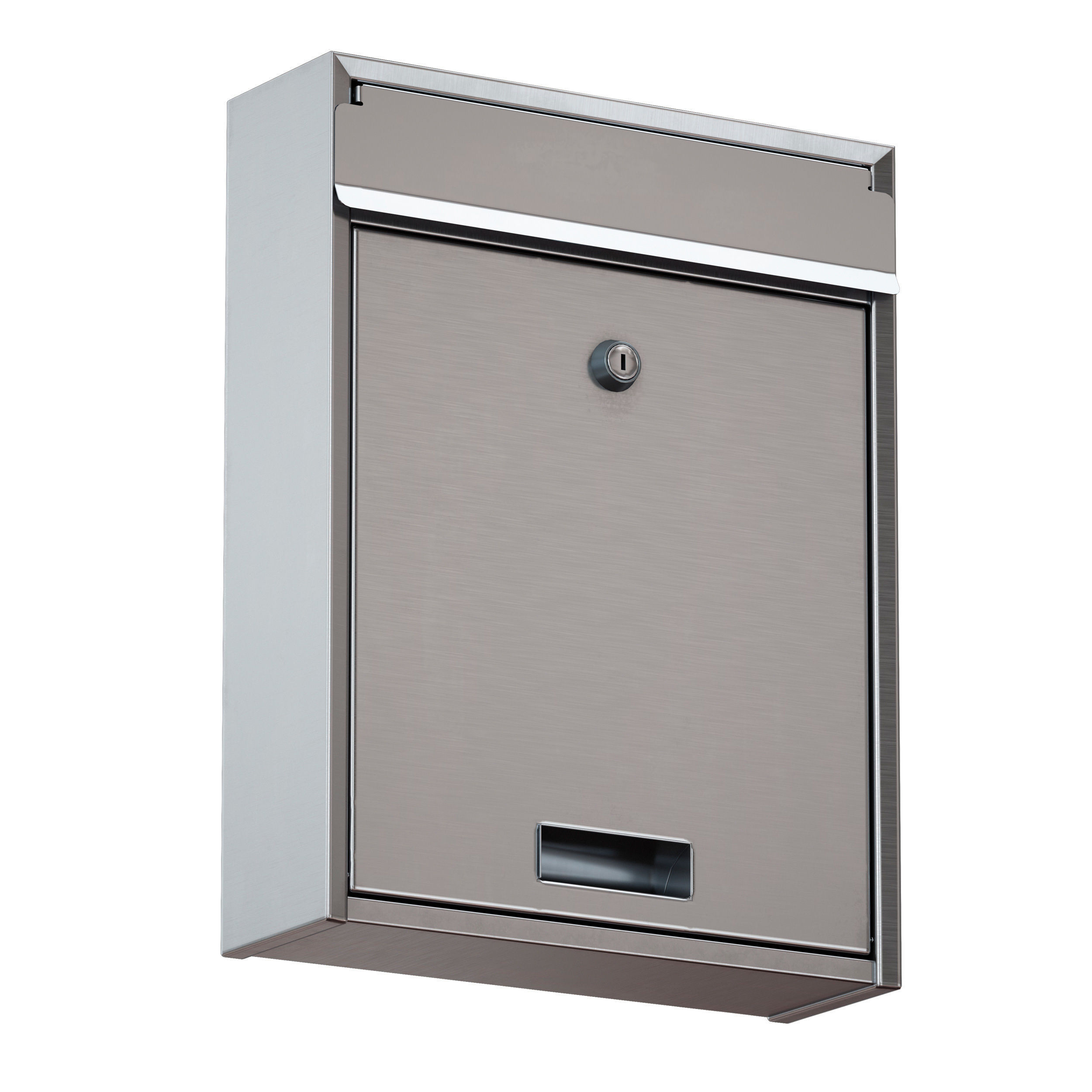 Stainless steel mailbox 3D model_2