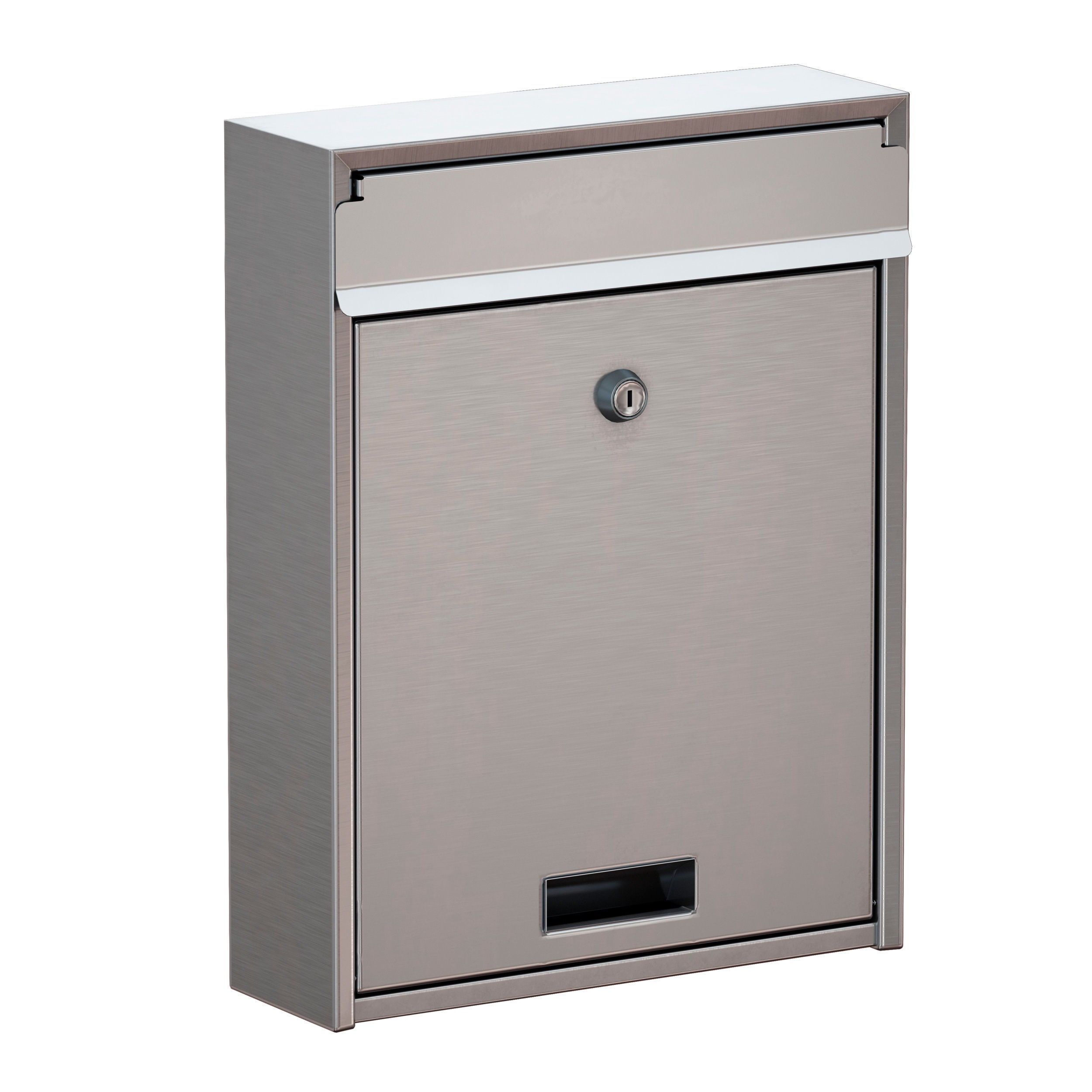 Stainless steel mailbox 3D model_1