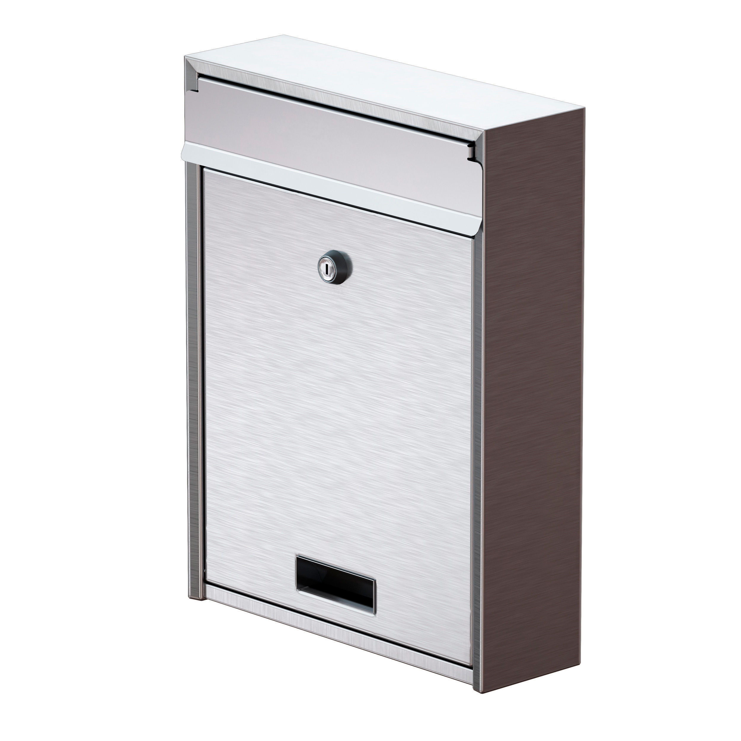Stainless steel mailbox 3D model_7