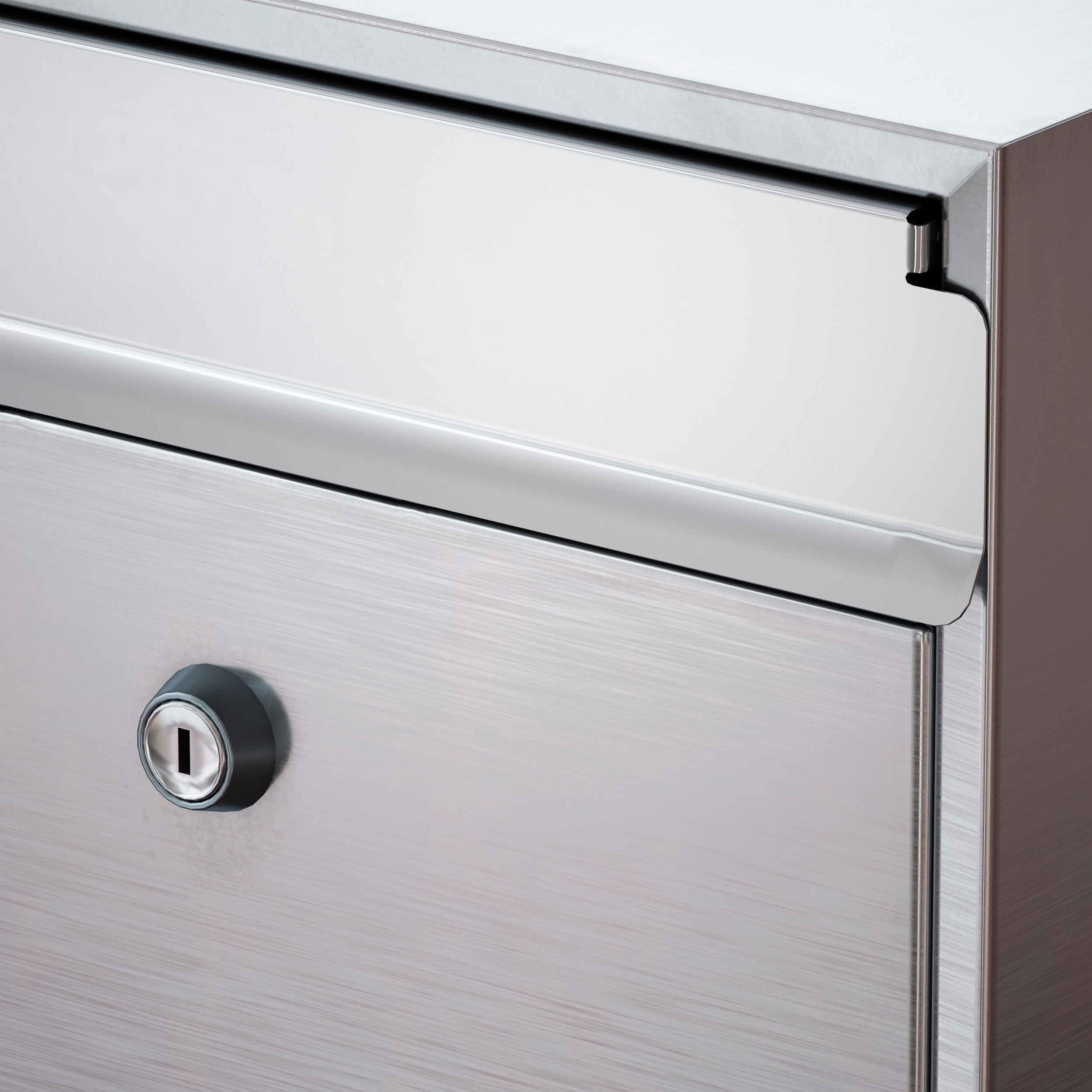 Stainless steel mailbox 3D model_8