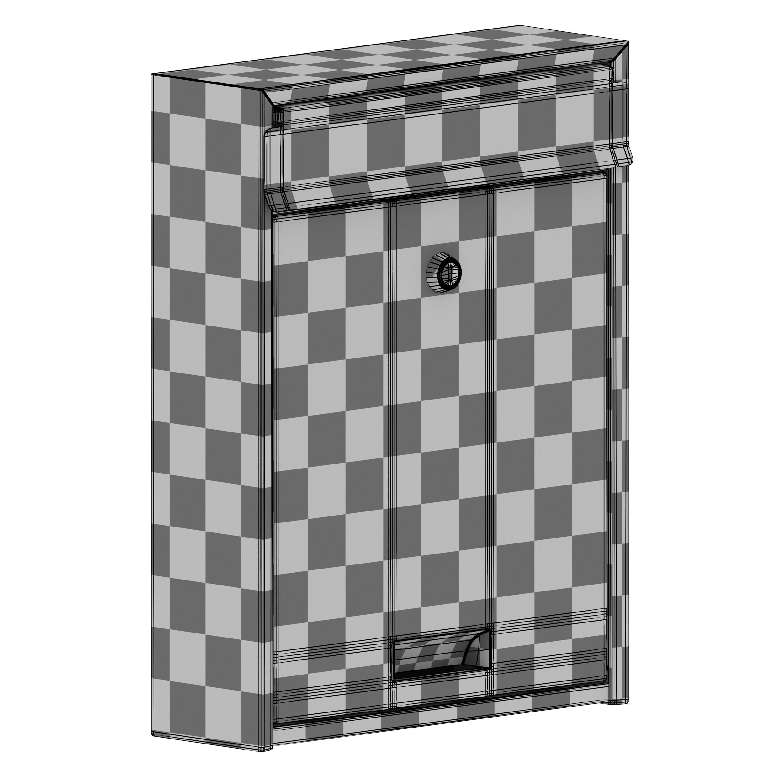 Stainless steel mailbox 3D model_10