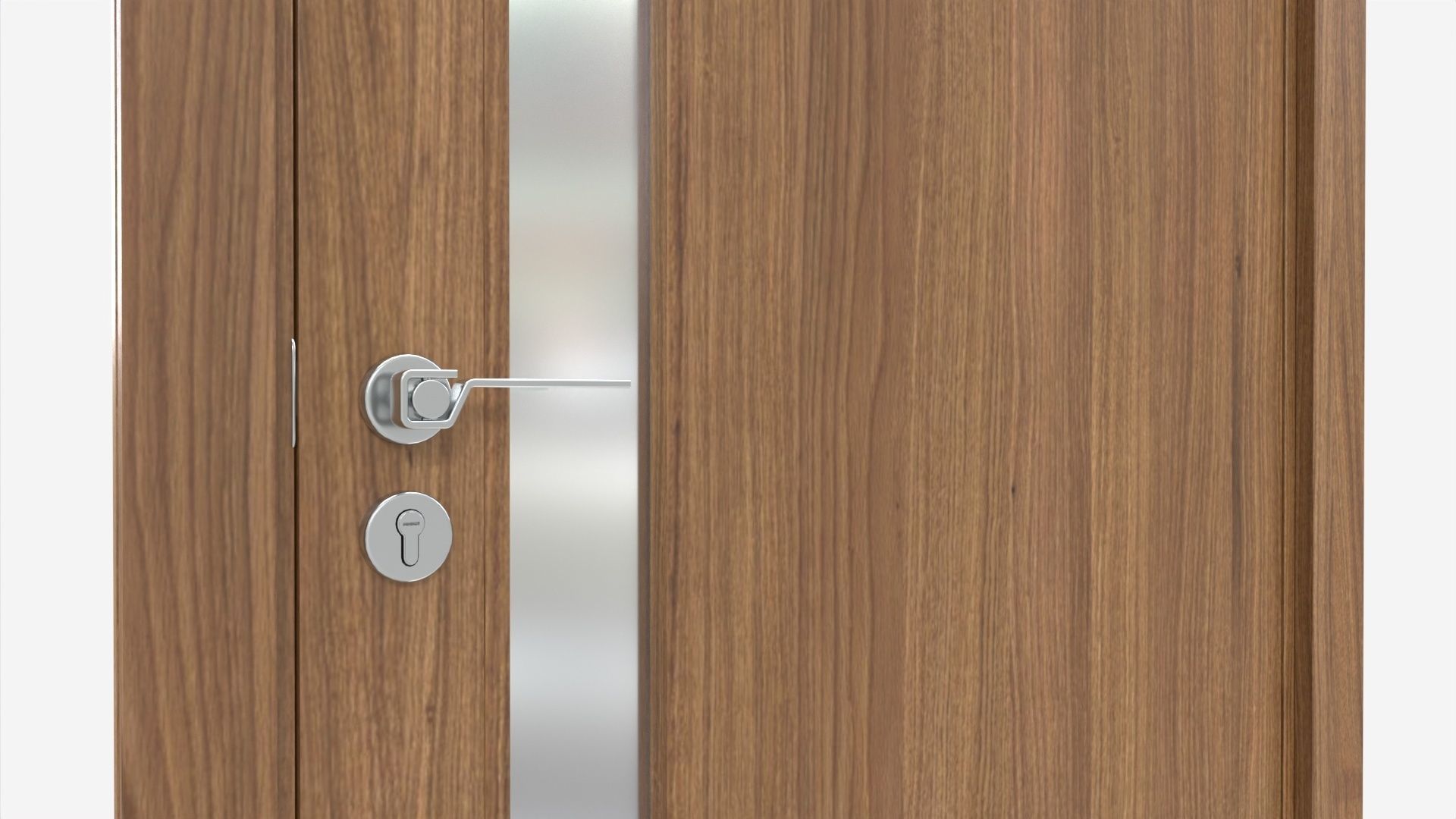 Modern Wooden Interior Door with Furniture 002 3D model_3