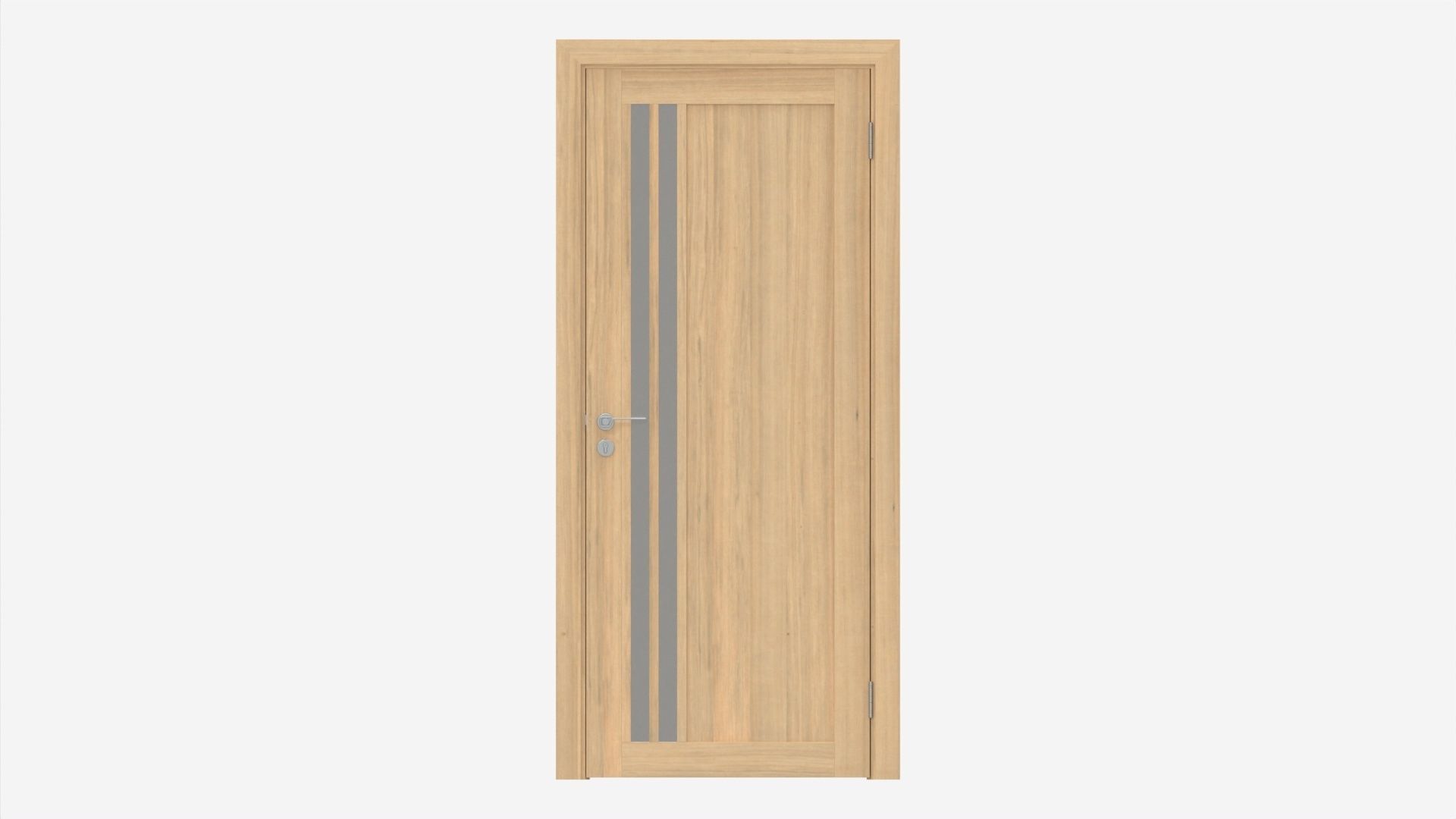 Modern Wooden Interior Door with Furniture 003 3D model_5