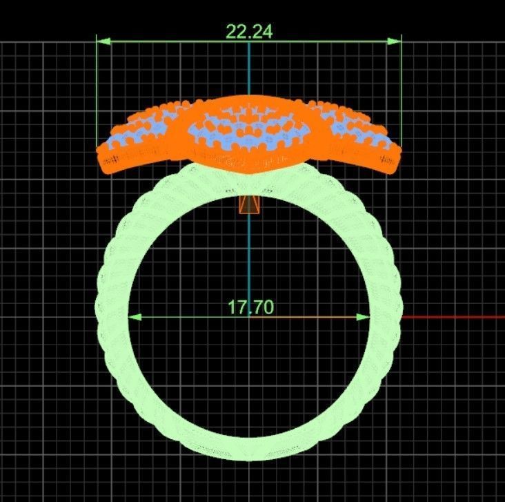 Jewelry Ring 3D print model_9