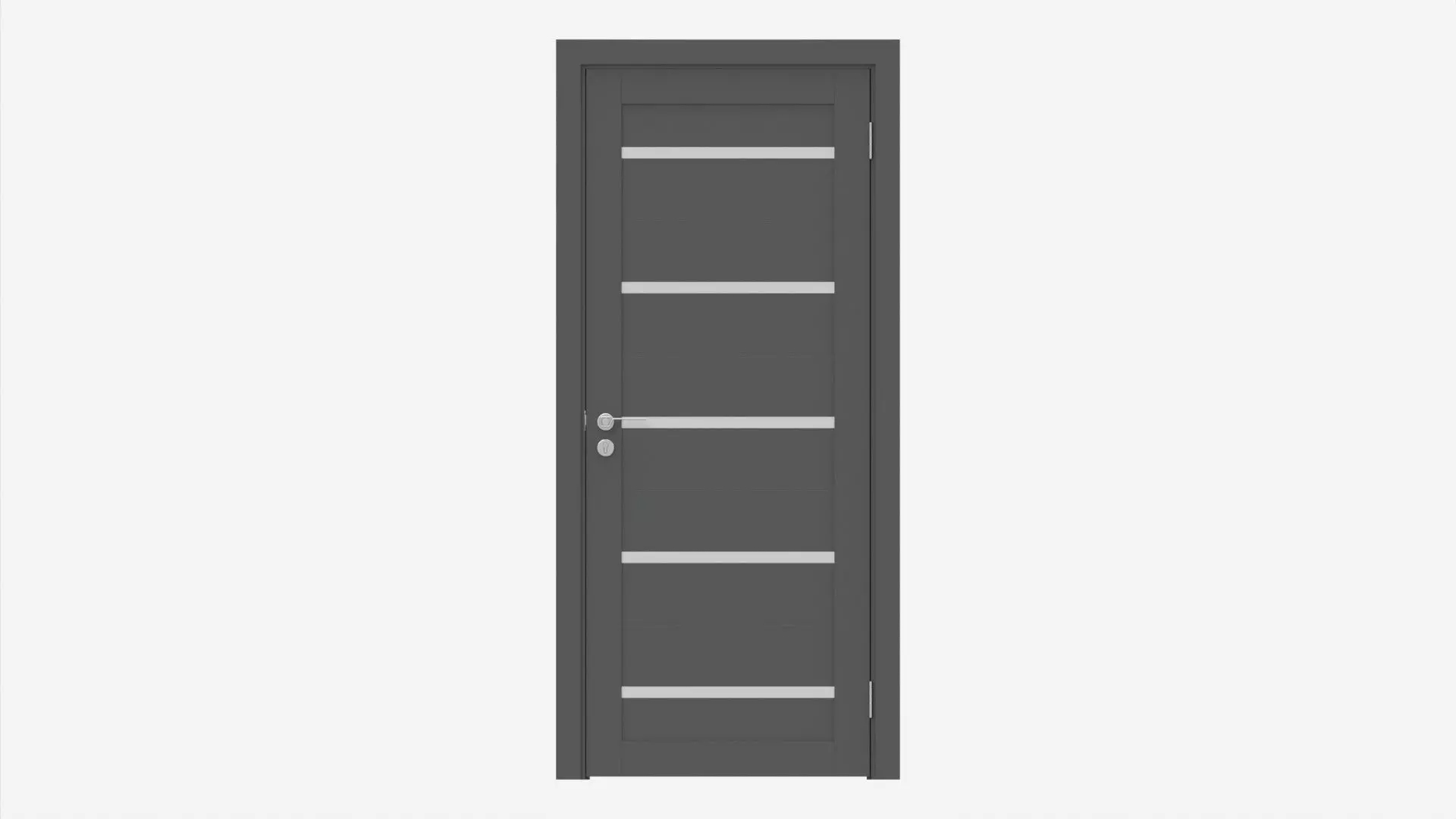 Modern Wooden Interior Door with Furniture 004 3D model_0