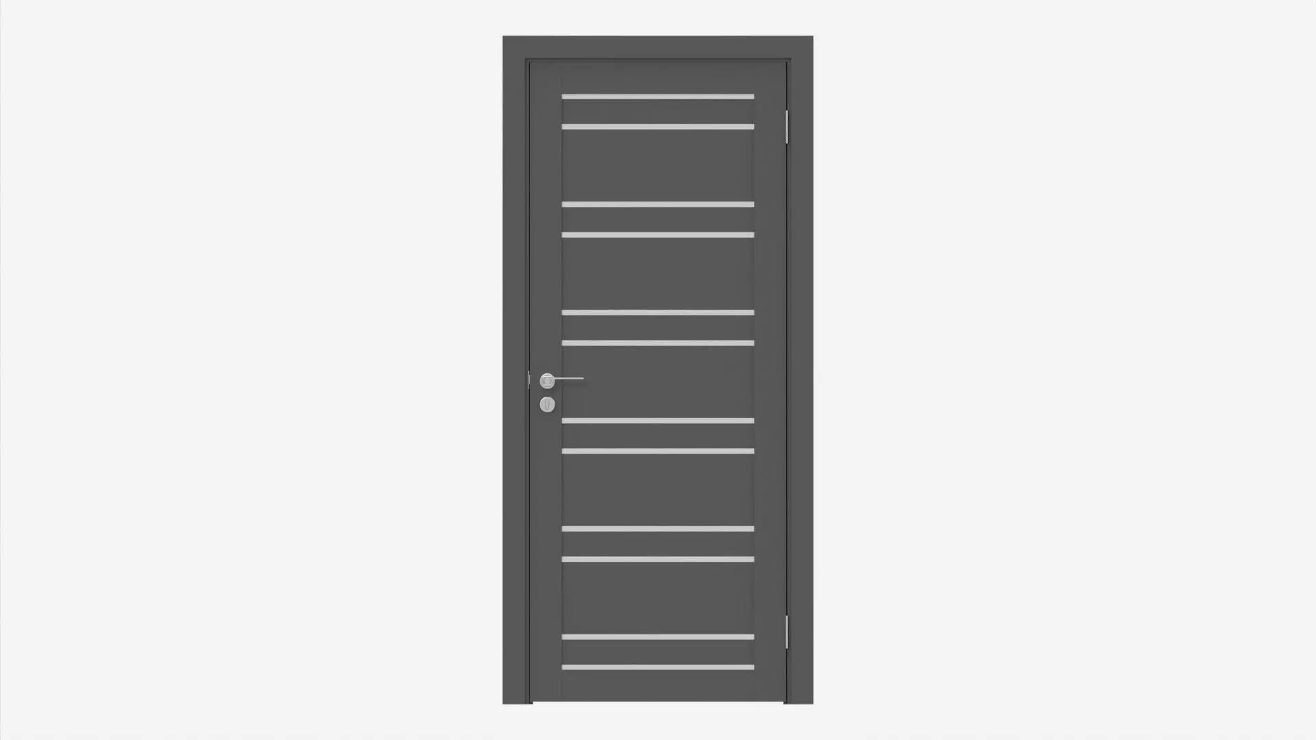 Modern Wooden Interior Door with Furniture 005 3D model_0