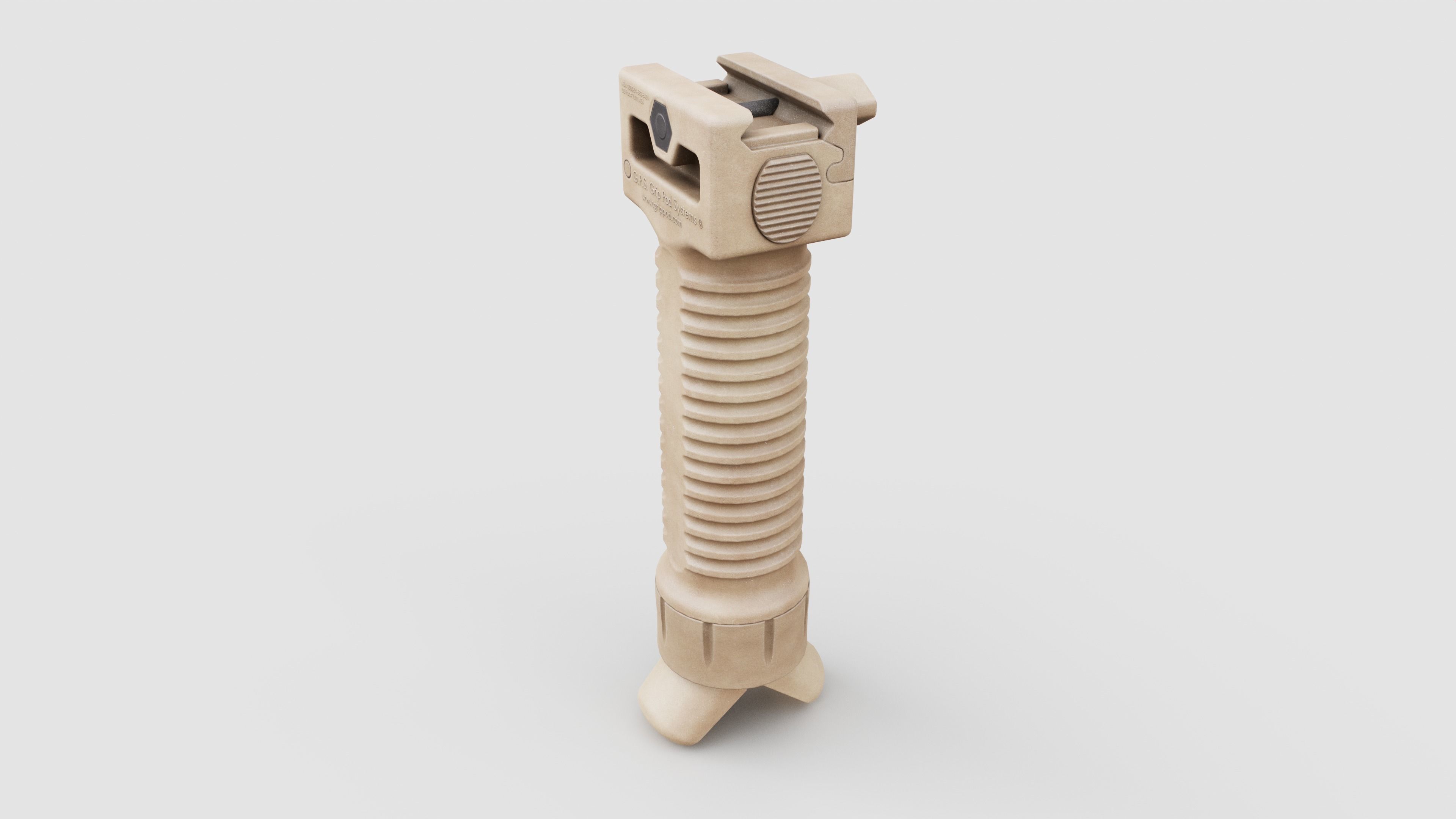 Grip Pod GPS-02 Vertical Grip Bipod Low-poly 3D model_21