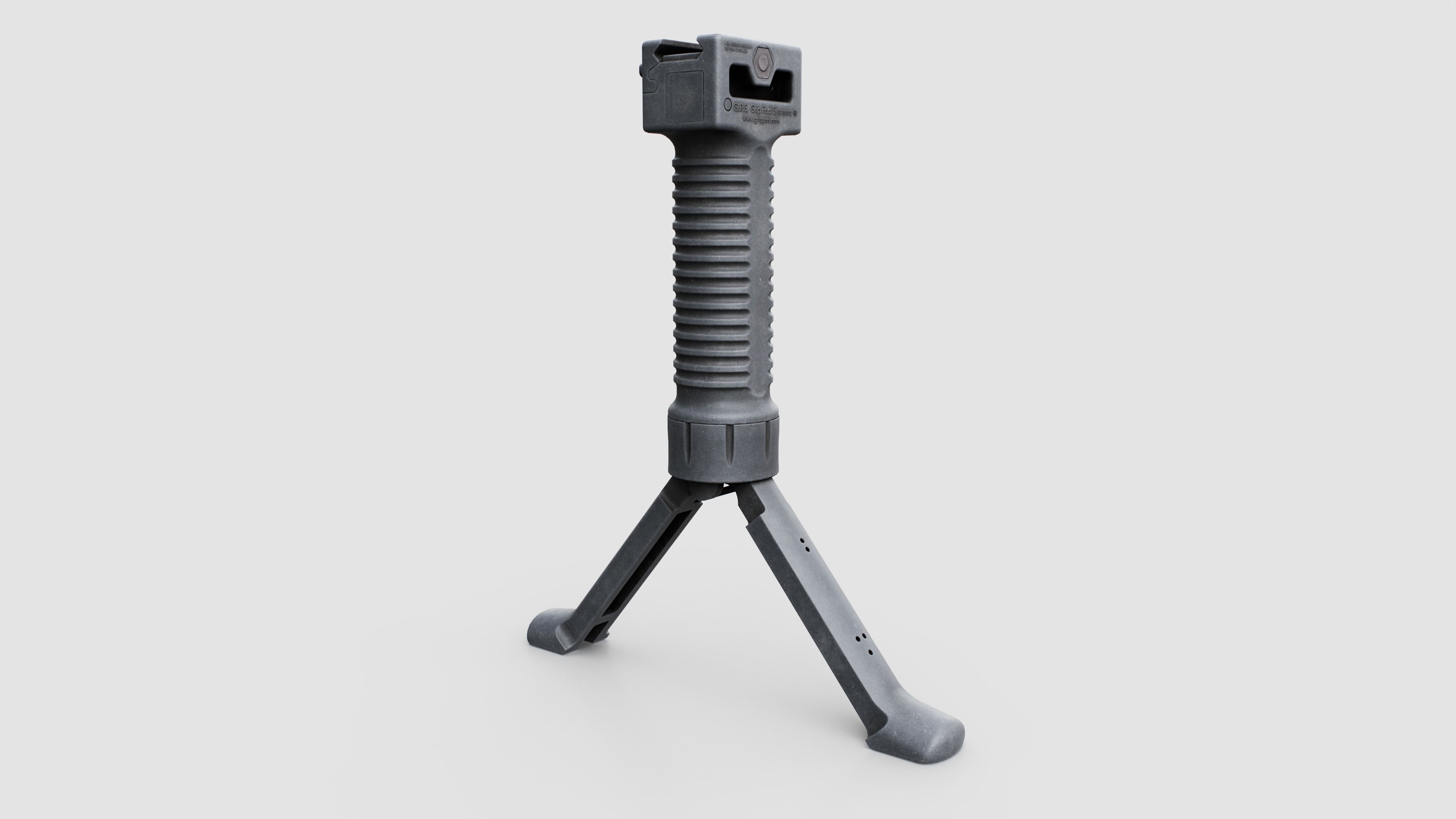 Grip Pod GPS-02 Vertical Grip Bipod Low-poly 3D model_2