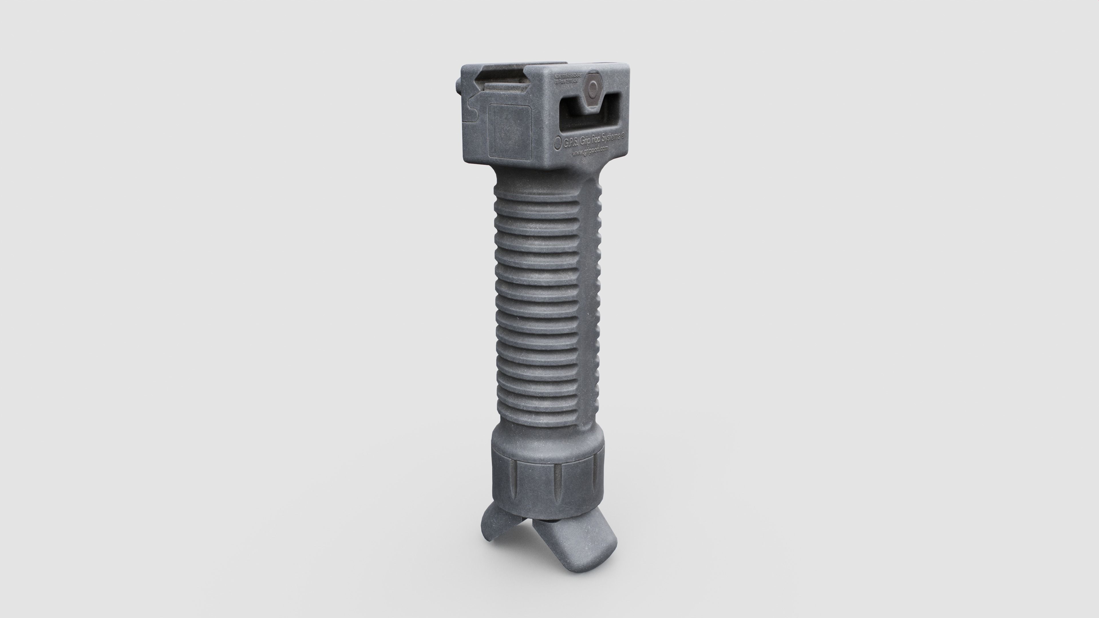 Grip Pod GPS-02 Vertical Grip Bipod Low-poly 3D model_16