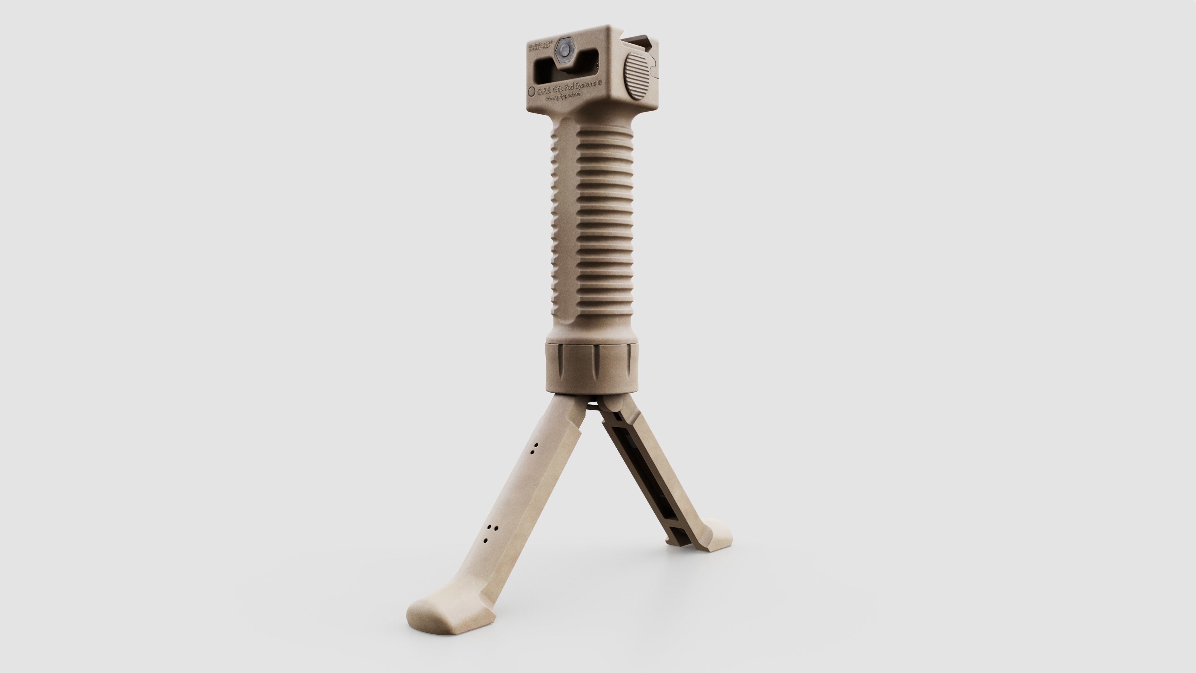 Grip Pod GPS-02 Vertical Grip Bipod Low-poly 3D model_7