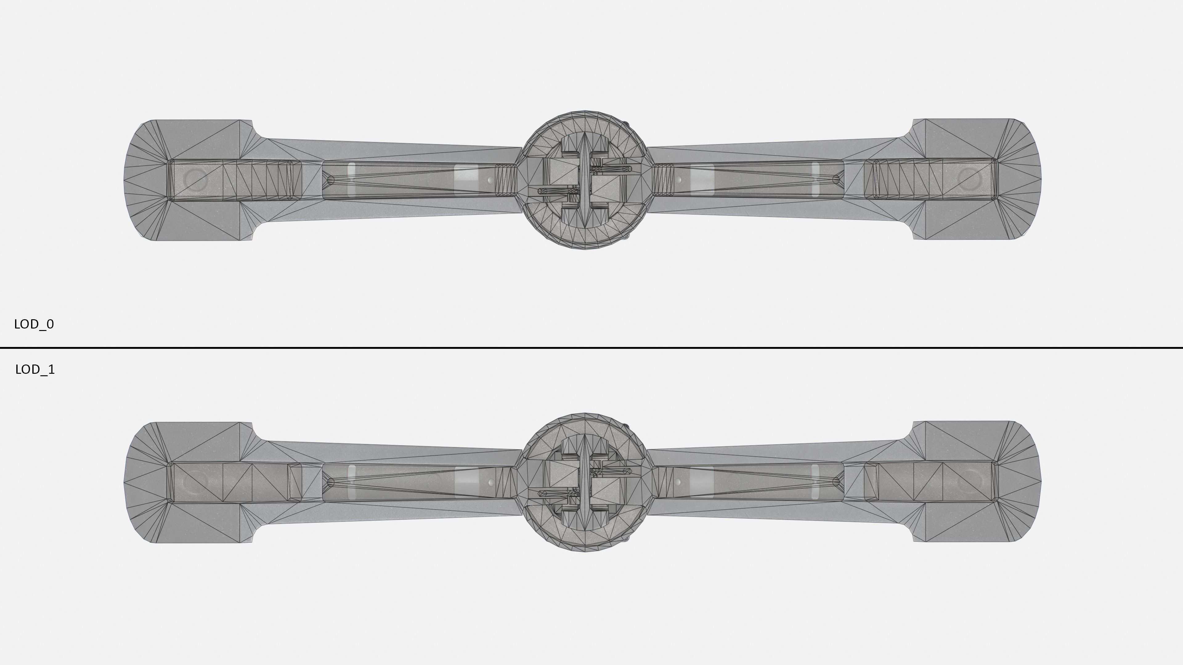 Grip Pod GPS-02 Vertical Grip Bipod Low-poly 3D model_27