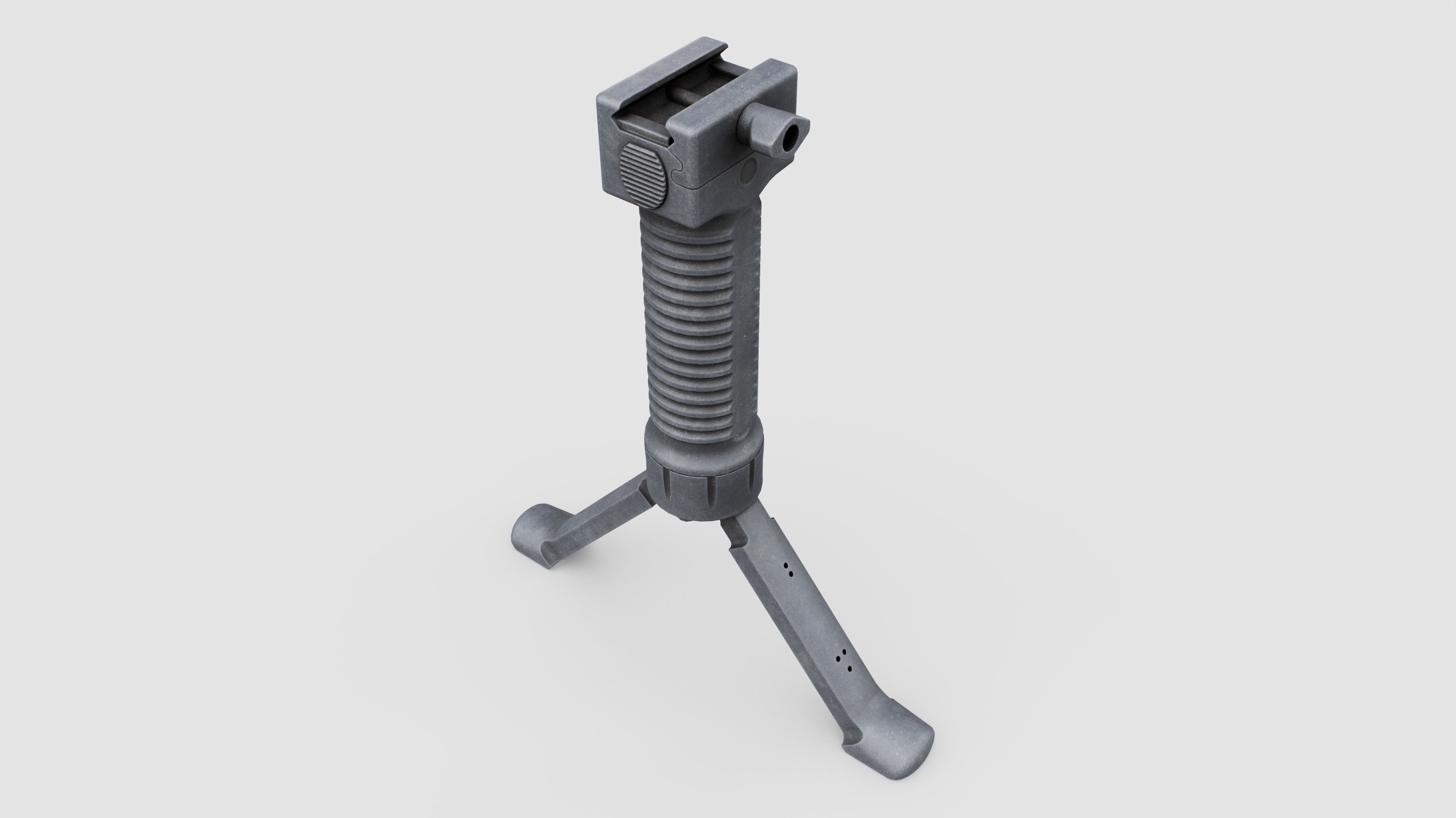 Grip Pod GPS-02 Vertical Grip Bipod Low-poly 3D model_10