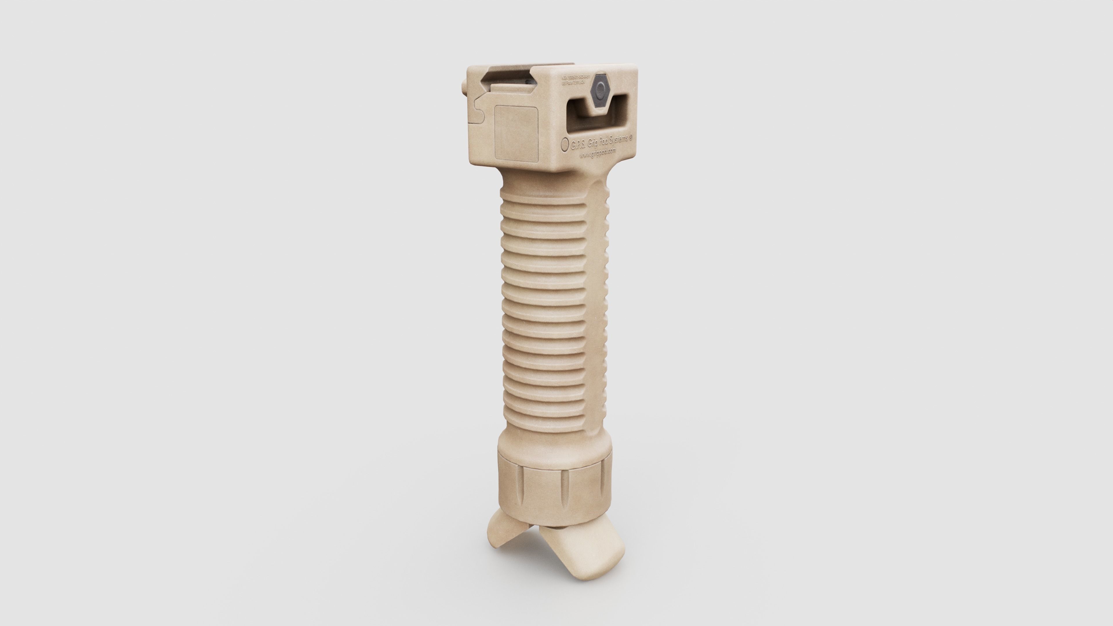 Grip Pod GPS-02 Vertical Grip Bipod Low-poly 3D model_17