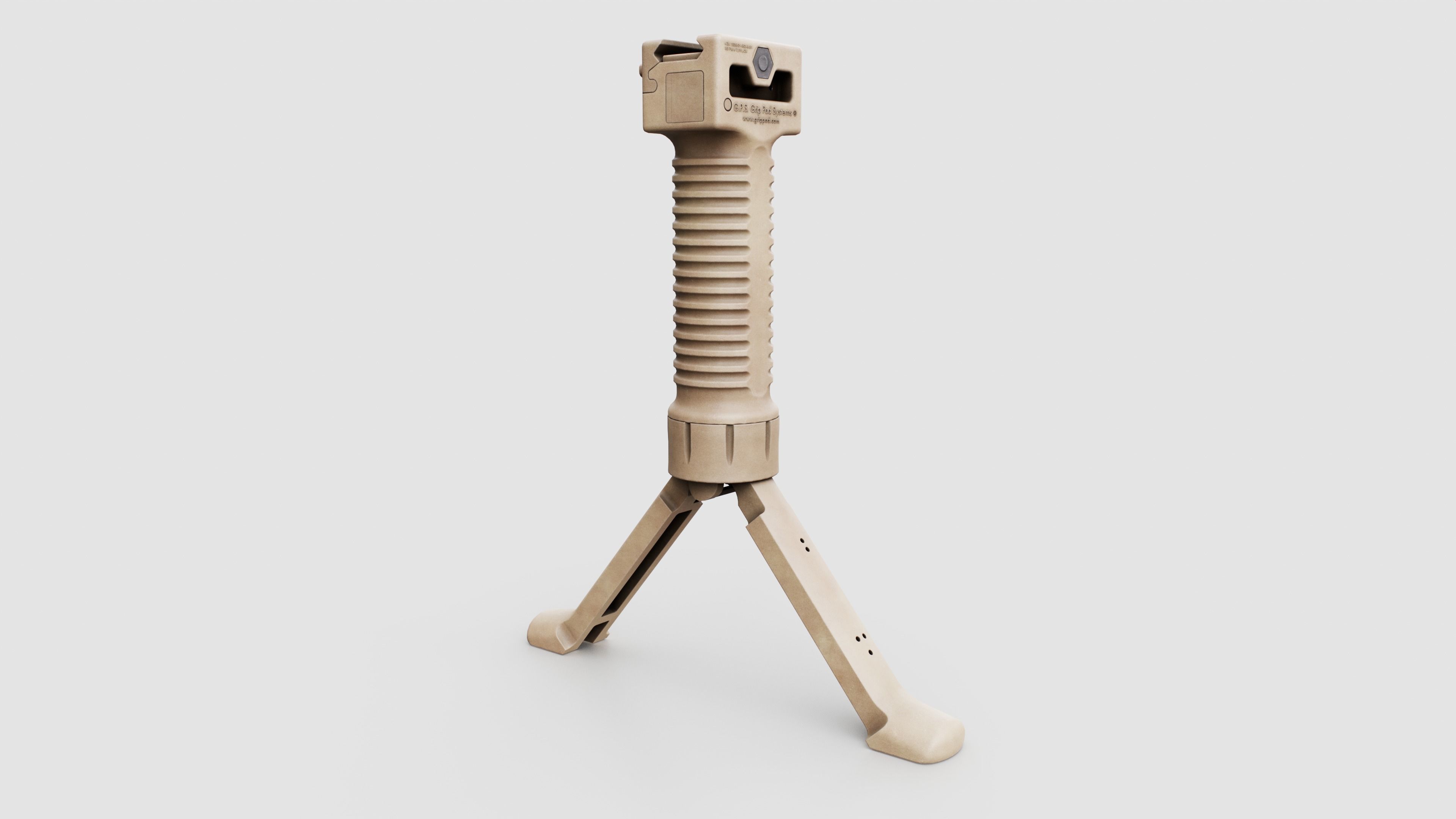 Grip Pod GPS-02 Vertical Grip Bipod Low-poly 3D model_3