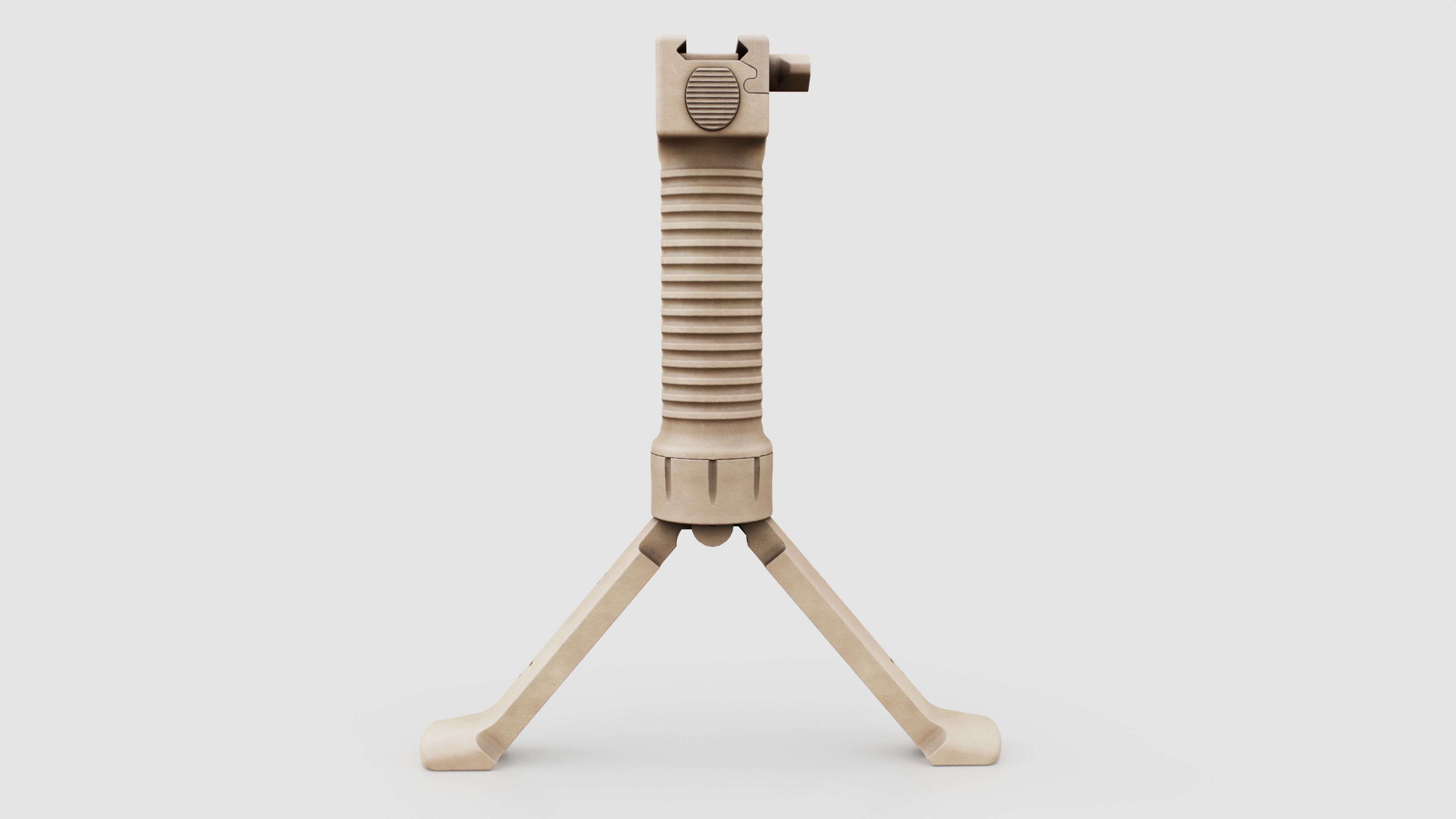Grip Pod GPS-02 Vertical Grip Bipod Low-poly 3D model_9