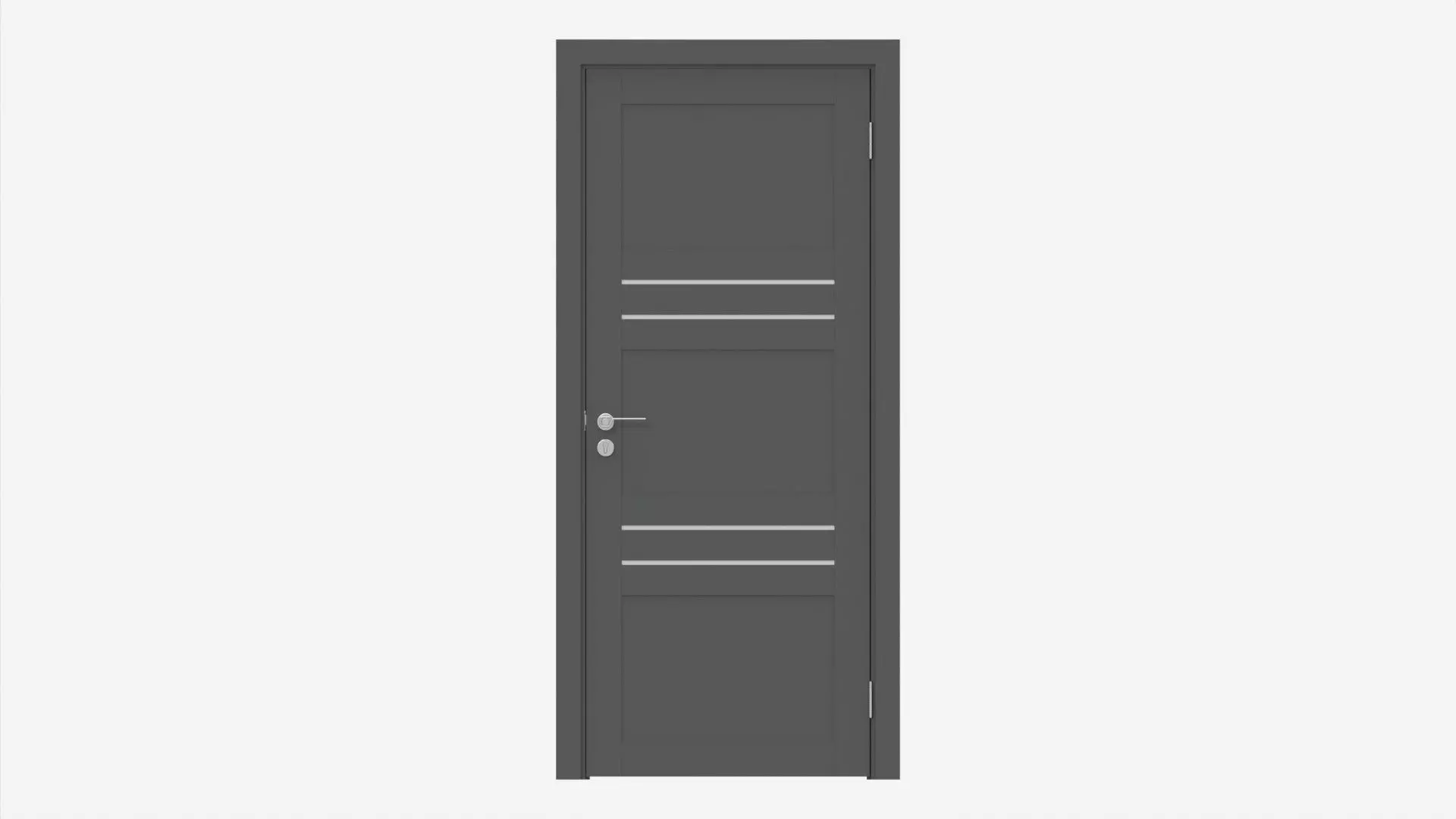 Modern Wooden Interior Door with Furniture 006 3D model_0